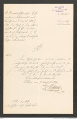k.k. naturhistorisches Hofmuseum, Intendanzakten 1885-1896 (Hauer), Aktenzahl Z.533.a/1889, Seite 1